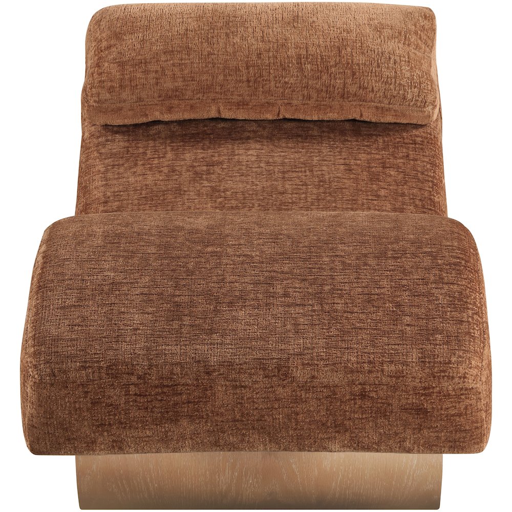 Marcella Cognac Fabric Upholstered Chaise Lounge
