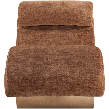 Marcella Cognac Fabric Upholstered Chaise Lounge