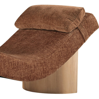 Marcella Cognac Fabric Upholstered Chaise Lounge