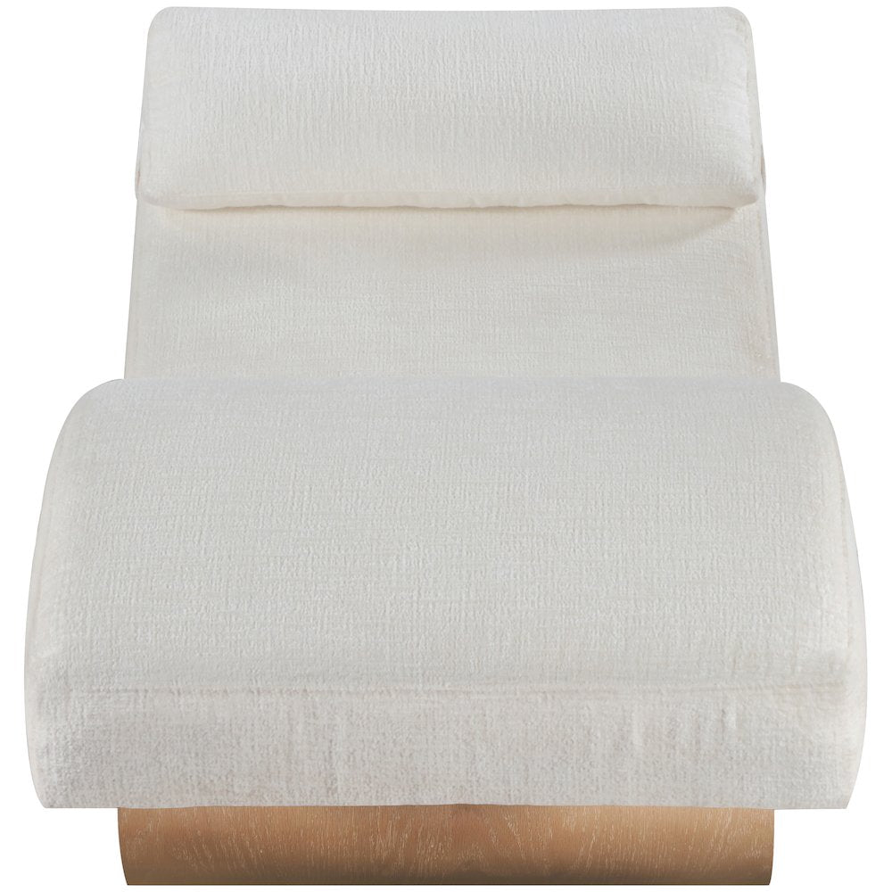 Marcella Cream Fabric Upholstered Chaise Lounge
