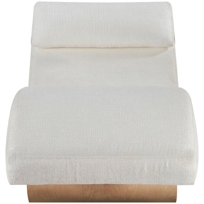 Marcella Cream Fabric Upholstered Chaise Lounge