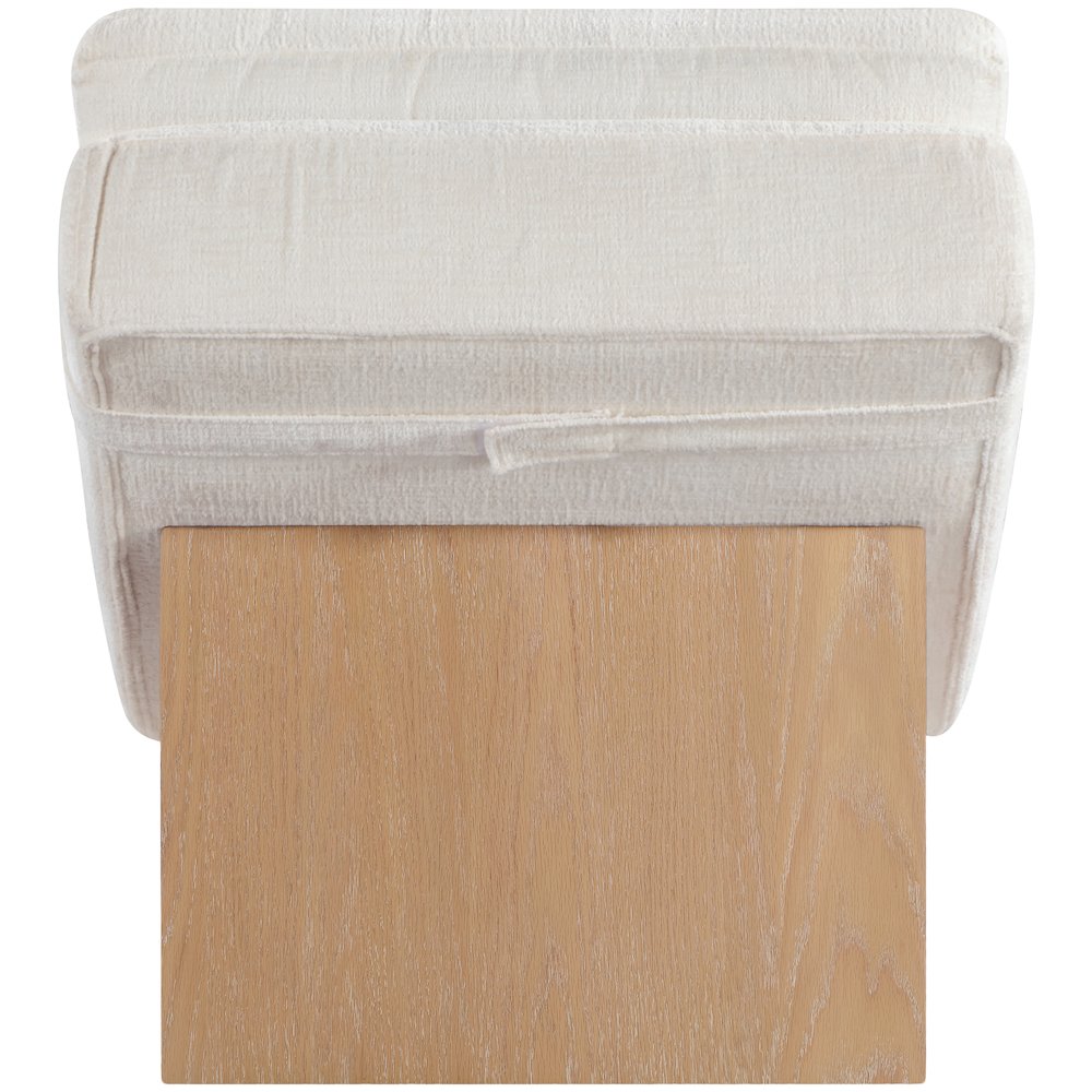 Marcella Cream Fabric Upholstered Chaise Lounge