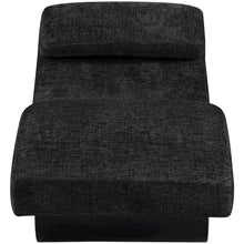 Marcella Black Fabric Upholstered Chaise Lounge