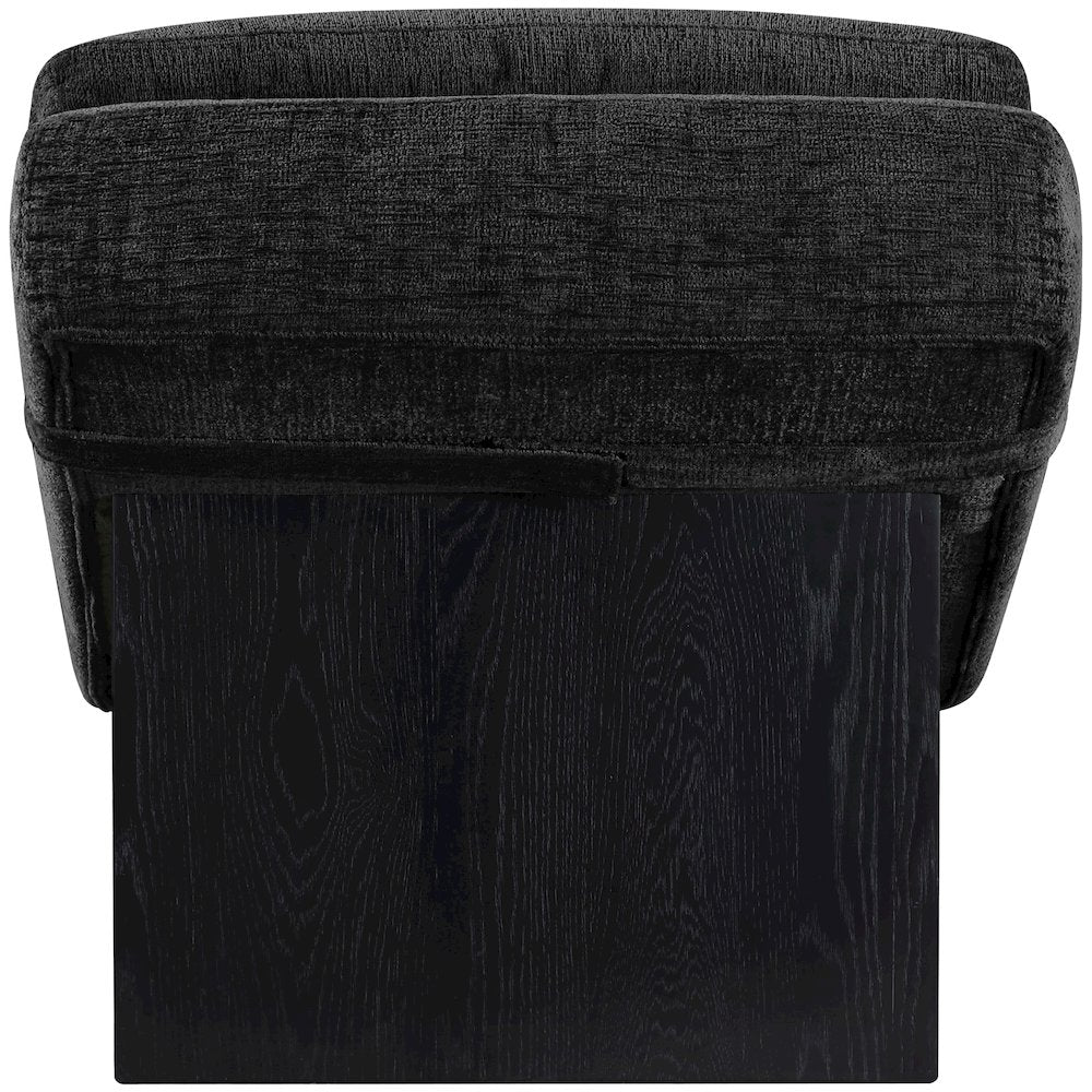Marcella Black Fabric Upholstered Chaise Lounge