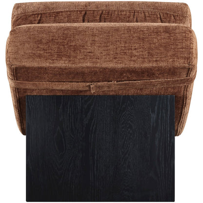 Marcella Cognac Fabric Upholstered Chaise Lounge