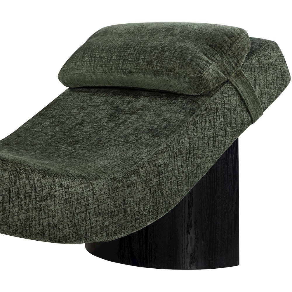 Marcella Green Fabric Upholstered Chaise Lounge