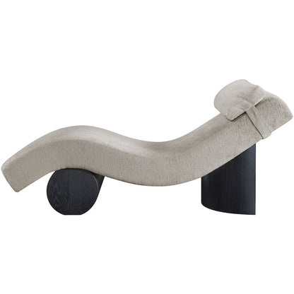 Marcella Grey Fabric Upholstered Chaise Lounge