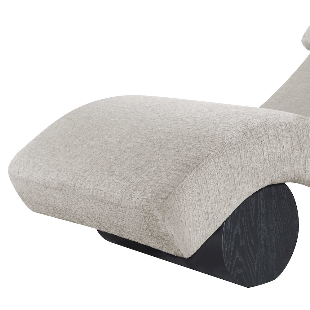 Marcella Grey Fabric Upholstered Chaise Lounge