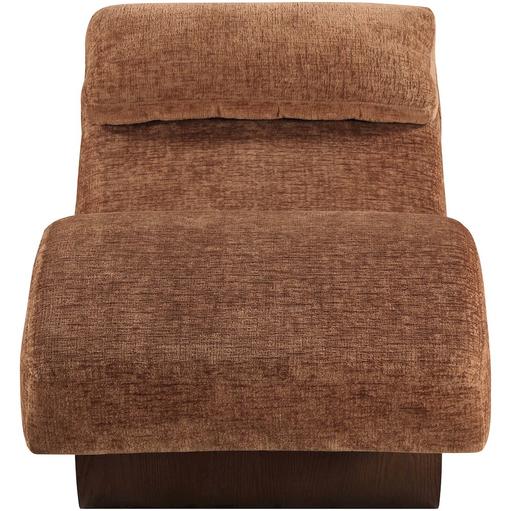 Marcella Cognac Fabric Upholstered Chaise Lounge