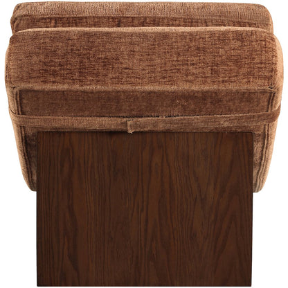 Marcella Cognac Fabric Upholstered Chaise Lounge