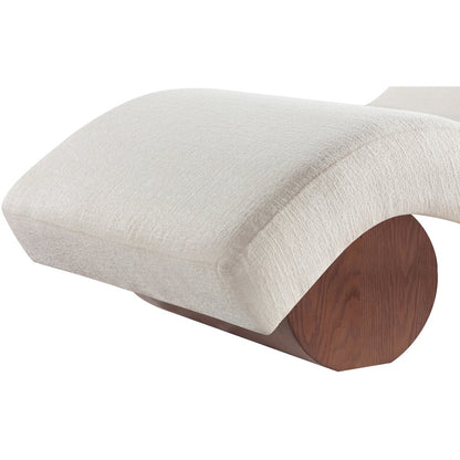 Marcella Cream Fabric Upholstered Chaise Lounge