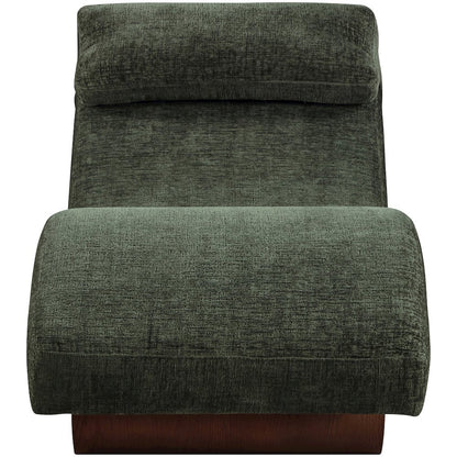 Marcella Green Fabric Upholstered Chaise Lounge