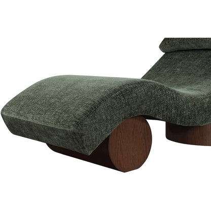 Marcella Green Fabric Upholstered Chaise Lounge