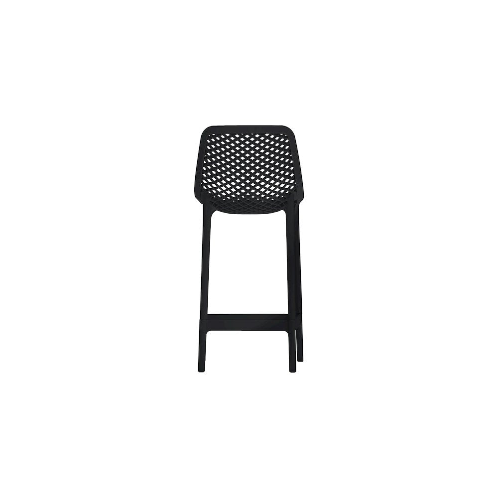 Mykonos Black Outdoor Patio Stool, Set of 4