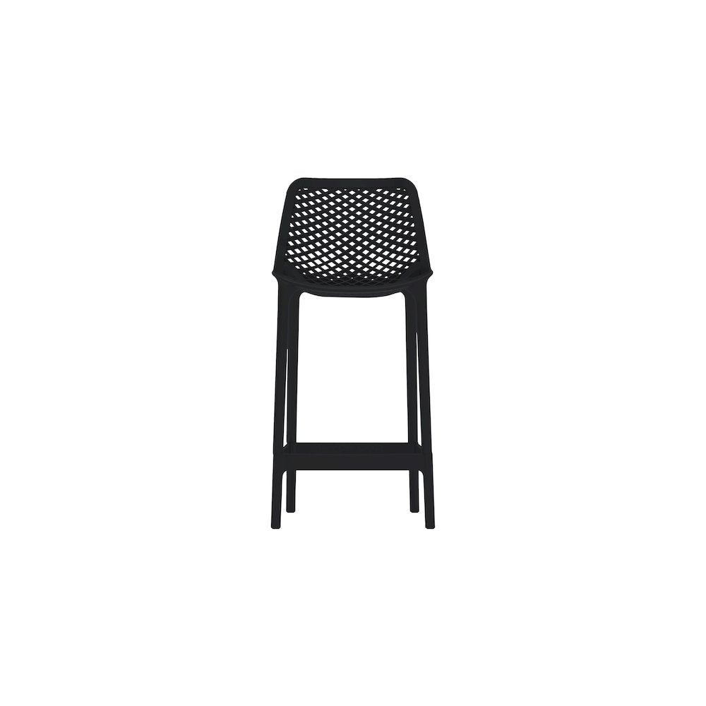 Mykonos Black Outdoor Patio Stool, Set of 4