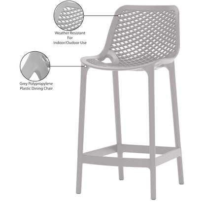Mykonos Grey Outdoor Patio Stool, Set of 4