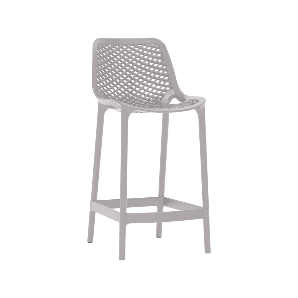 Mykonos Grey Outdoor Patio Stool, Set of 4