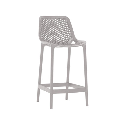 Mykonos Grey Outdoor Patio Stool, Set of 4