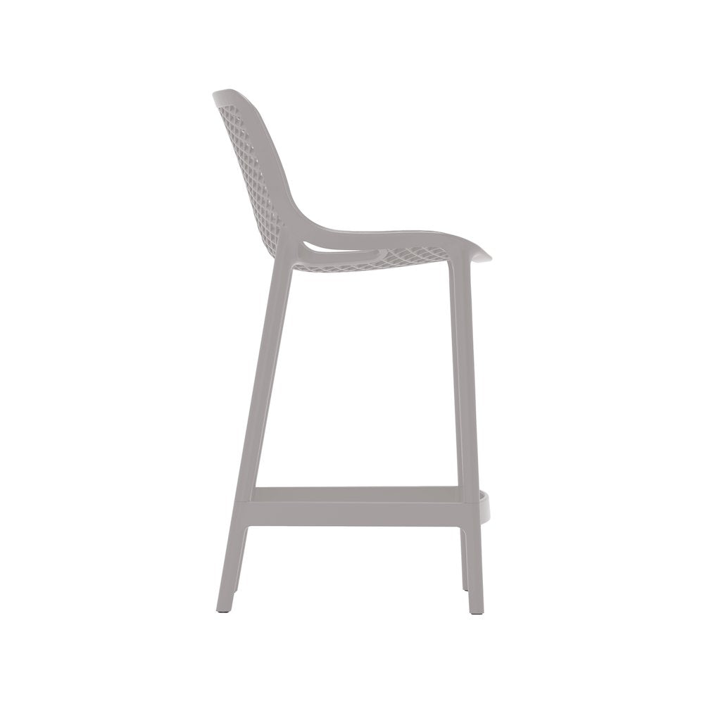 Mykonos Grey Outdoor Patio Stool, Set of 4