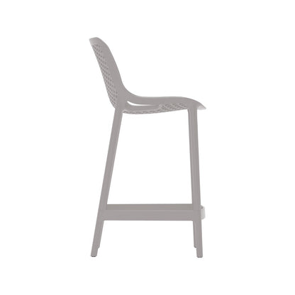 Mykonos Grey Outdoor Patio Stool, Set of 4