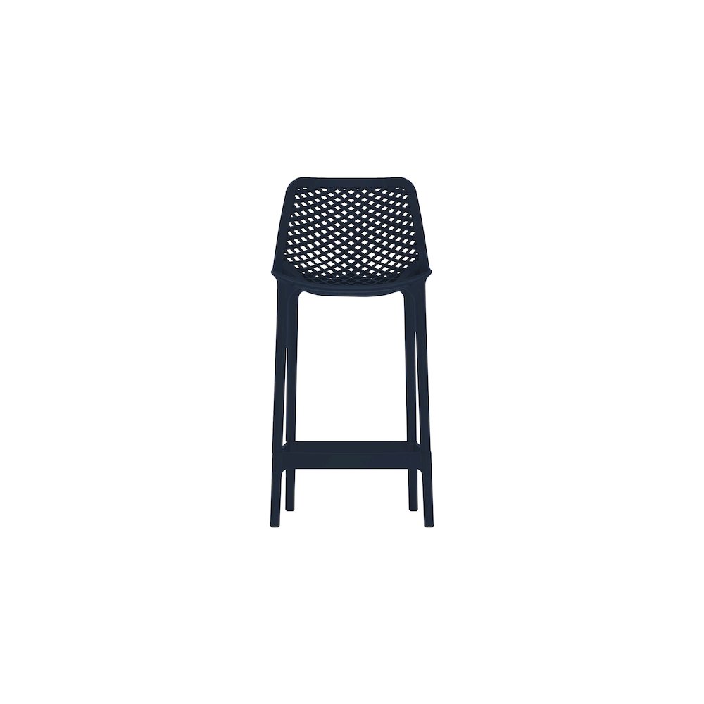 Mykonos Navy Outdoor Patio Stool, Set of 4