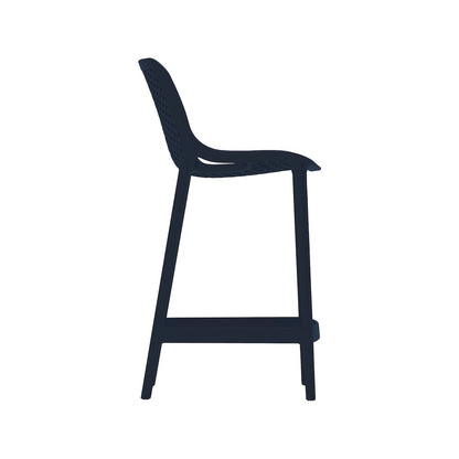 Mykonos Navy Outdoor Patio Stool, Set of 4