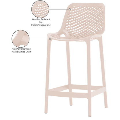 Mykonos Pink Outdoor Patio Stool, Set of 4