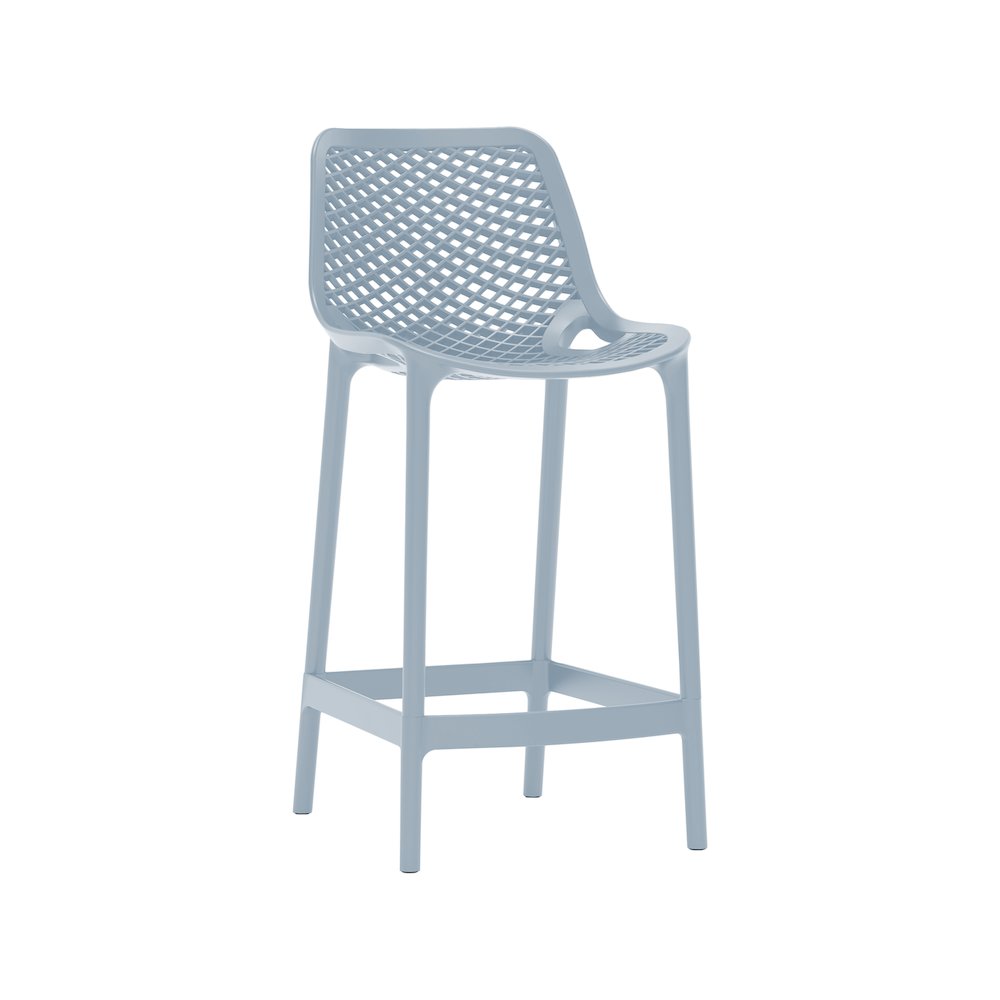 Mykonos Sky Blue Outdoor Patio Stool, Set of 4
