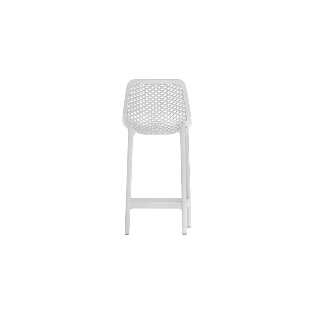 Mykonos White Outdoor Patio Stool, Set of 4