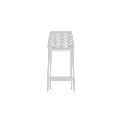 Mykonos White Outdoor Patio Stool, Set of 4