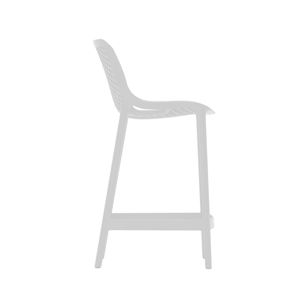 Mykonos White Outdoor Patio Stool, Set of 4