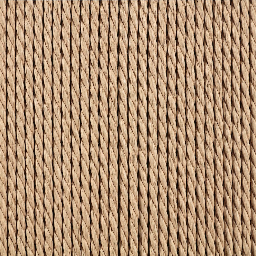 Bohemia Beige Woven Seagrass Cord And Solid Wood Counter Stool