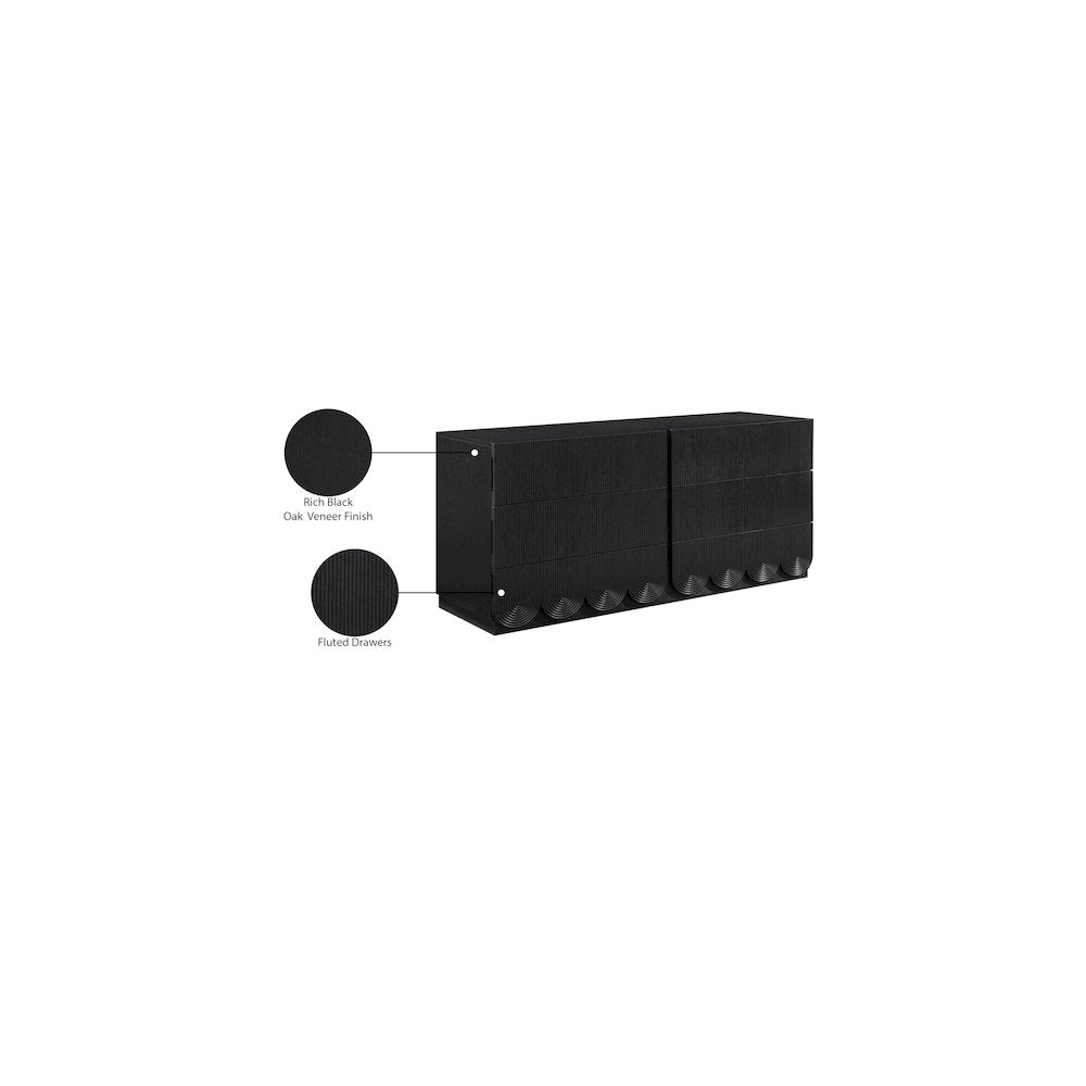Scallop Black Dresser