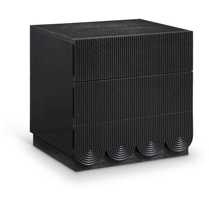 Scallop Black Night Stand