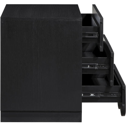 Scallop Black Night Stand
