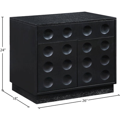 Compass Black Night Stand