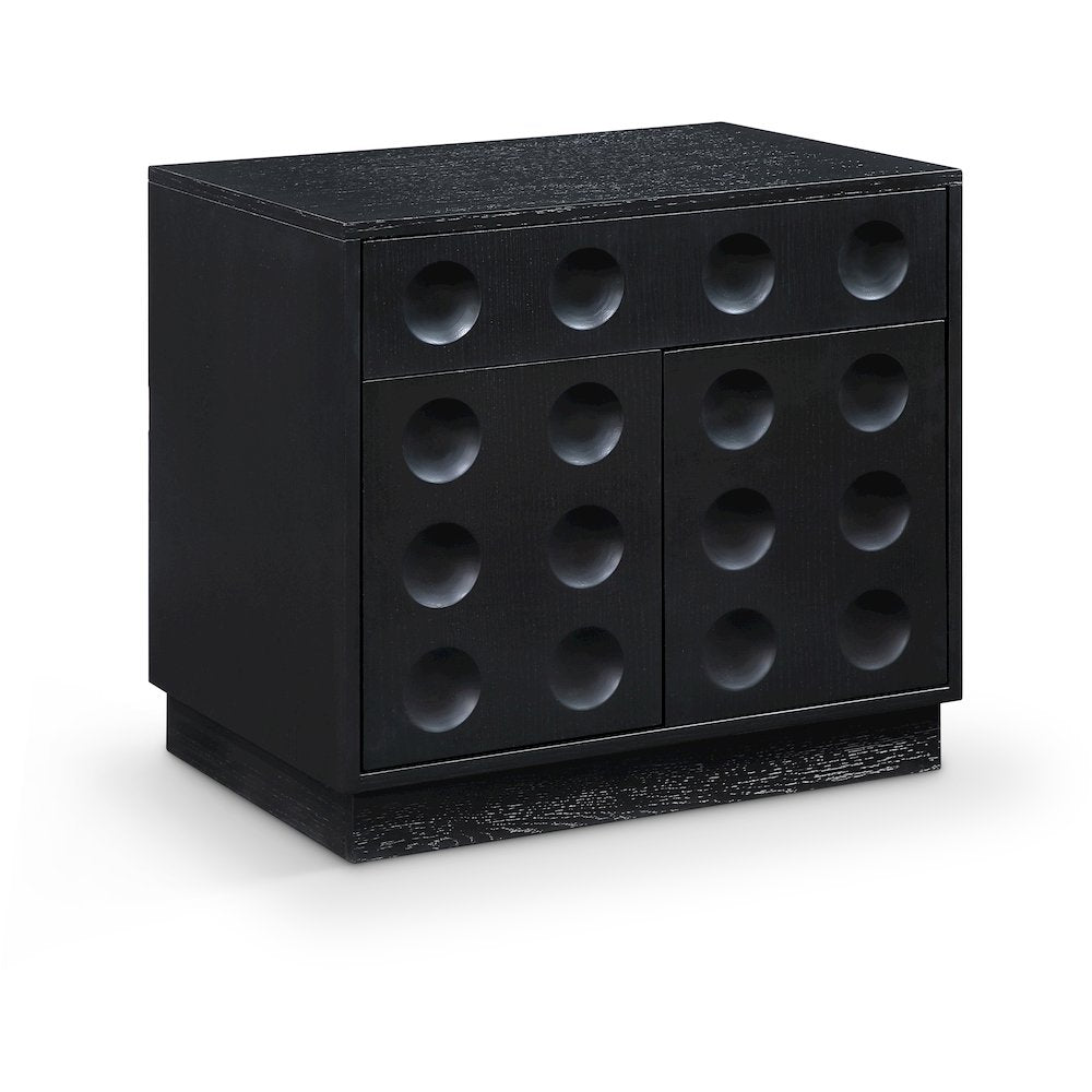 Compass Black Night Stand