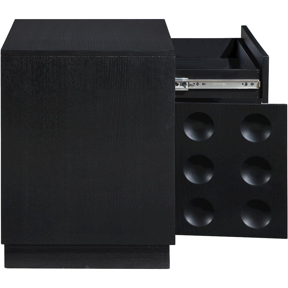 Compass Black Night Stand