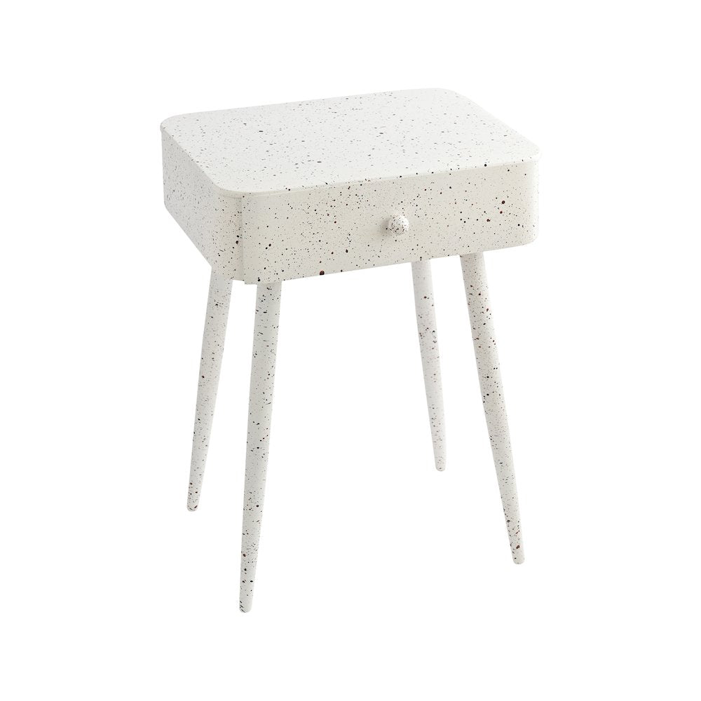 Rylan White Iron Night Stand
