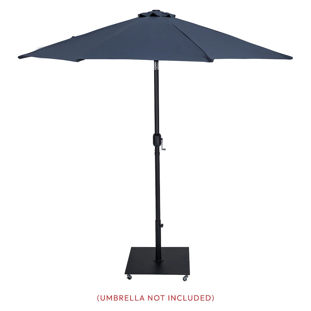 Belize Matte Black Steel Patio Umbrella Base