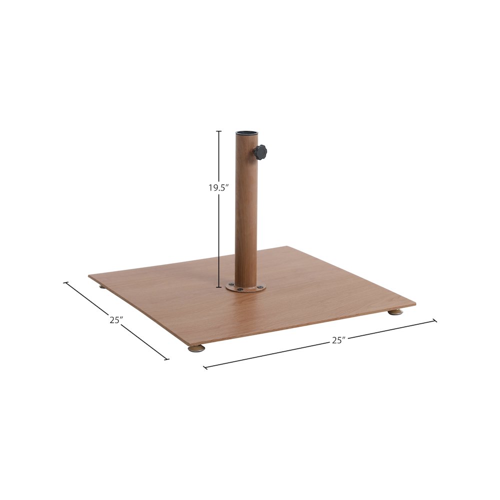 Belize Teak Steel Patio Umbrella Base