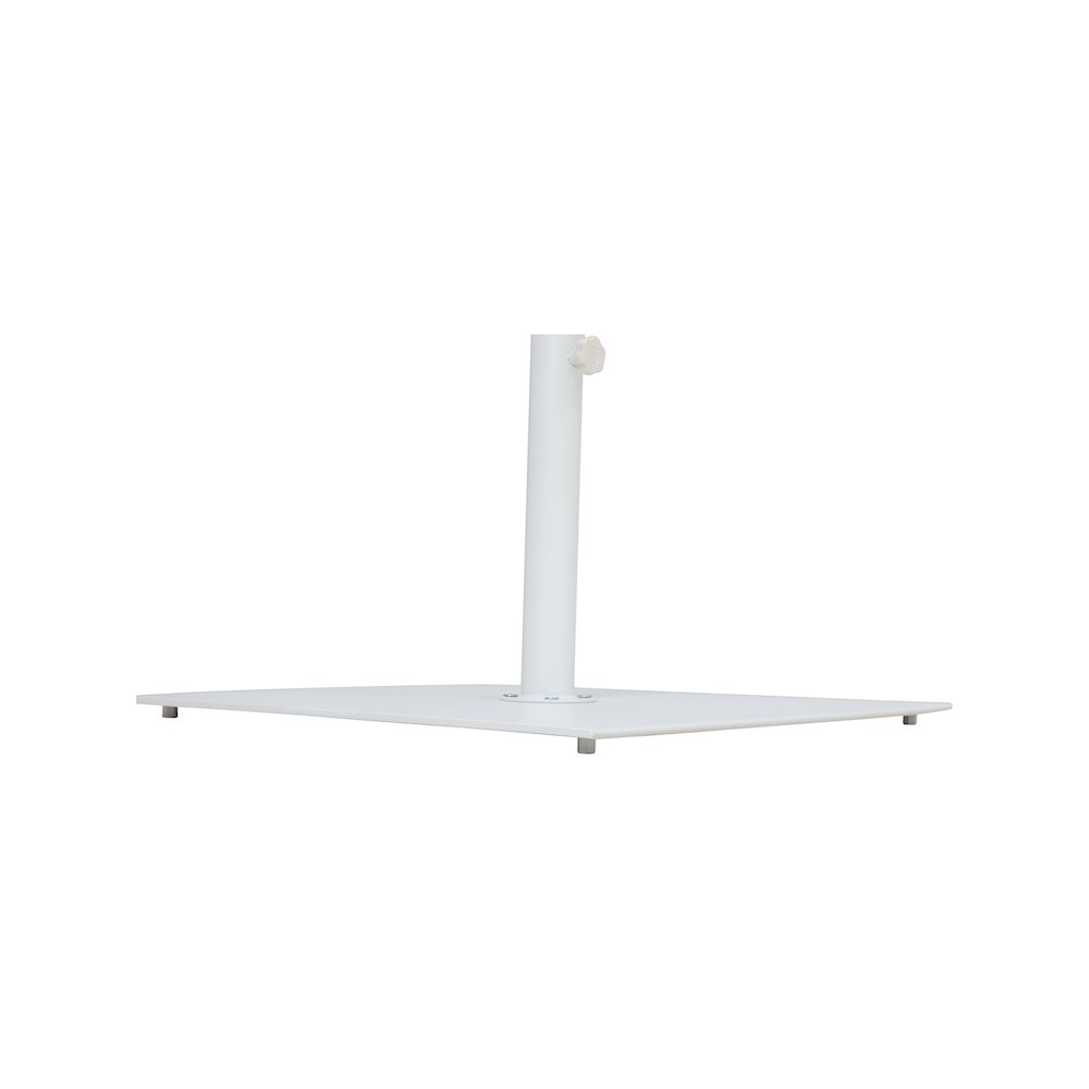 Belize Matte White Steel Patio Umbrella Base
