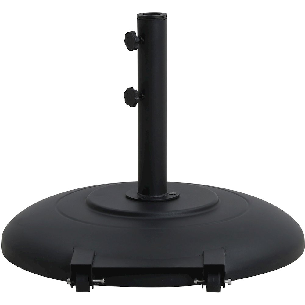 Cozumel Matte Black Steel Patio Umbrella Base