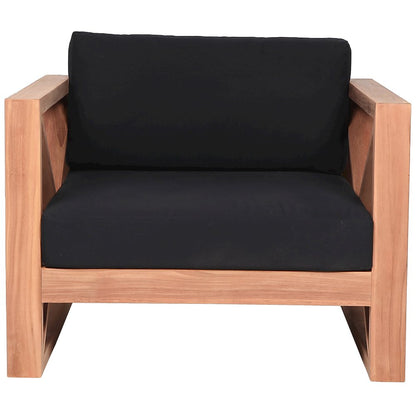 Anguilla Black Water Resistant Fabric Outdoor Chair