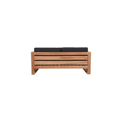 Anguilla Black Water Resistant Fabric Outdoor Loveseat