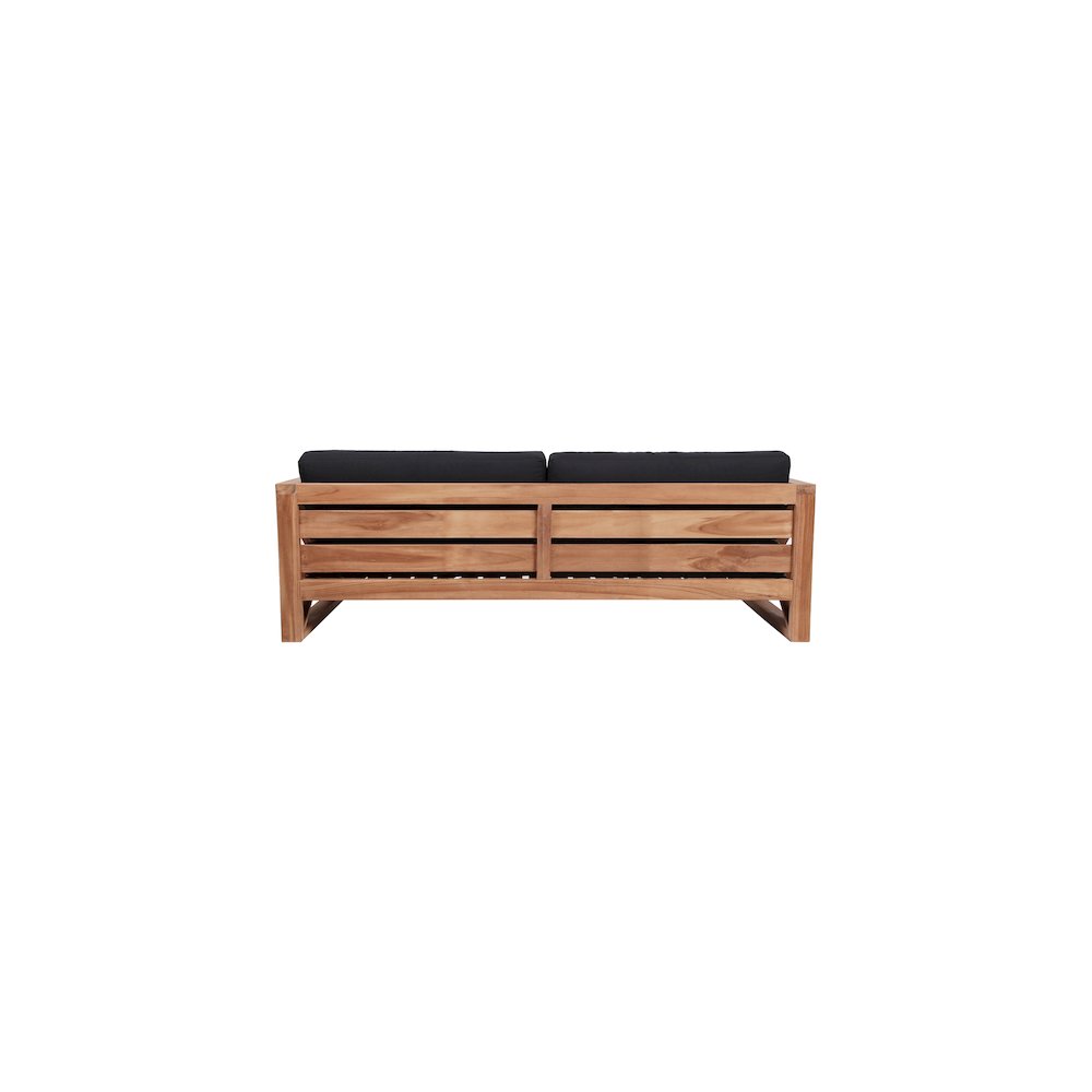 Anguilla Black Water Resistant Fabric Outdoor Sofa