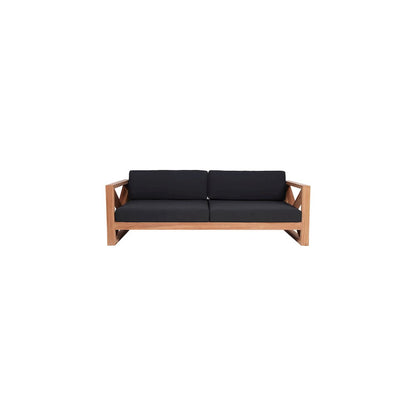 Anguilla Black Water Resistant Fabric Outdoor Sofa