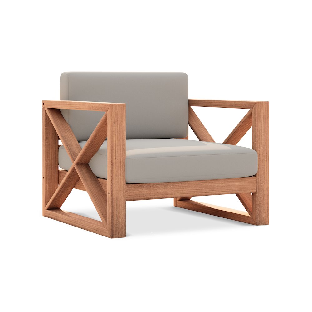 Anguilla Grey Water Resistant Fabric Outdoor Chair