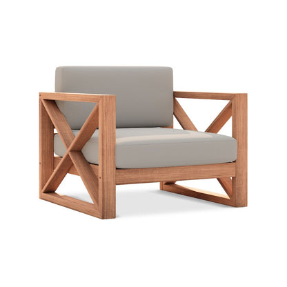 Anguilla Grey Water Resistant Fabric Outdoor Chair