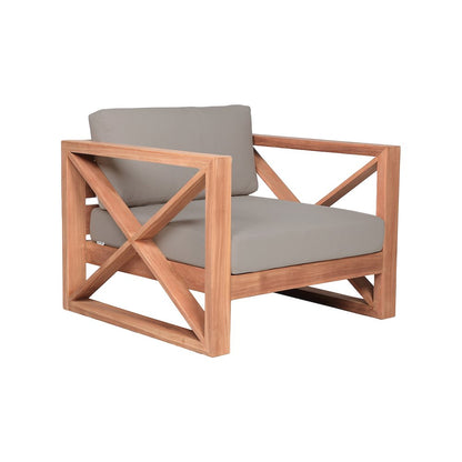 Anguilla Grey Water Resistant Fabric Outdoor Chair